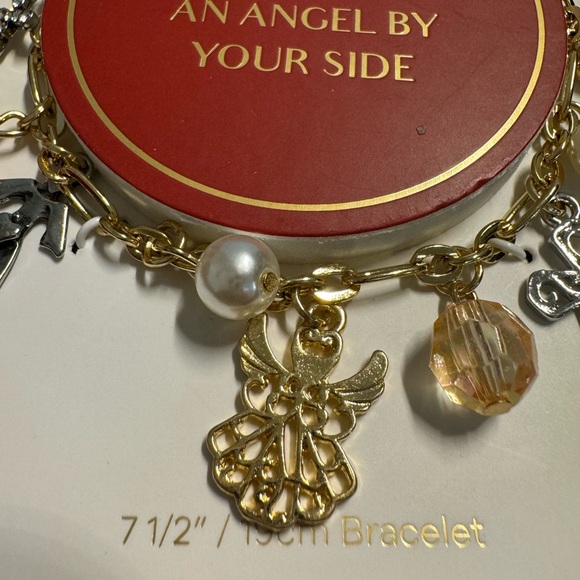 “MAY THERE ALWAYS BE AN ANGEL BY YOUR SIDE”CHARM BRACELET - Picture 12 of 15